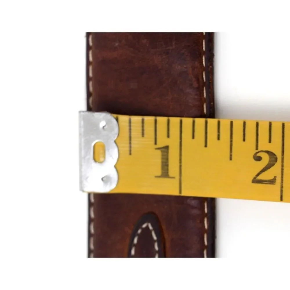 Vintage BROWN GENUINE LEATHER 1 3/8